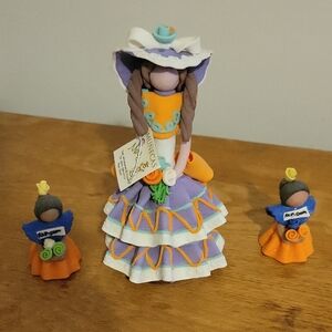 Colorful Clay Figurine Set